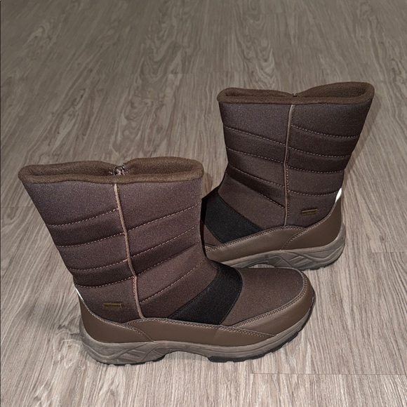 Men\'s Mid-Calf Brown Silent Care Waterproof Warm Winter Snow Boots US Size 8 main image 7